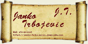 Janko Trbojević vizit kartica